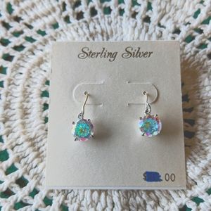 SS 925 Hook Earrings with Cubic Zirconia